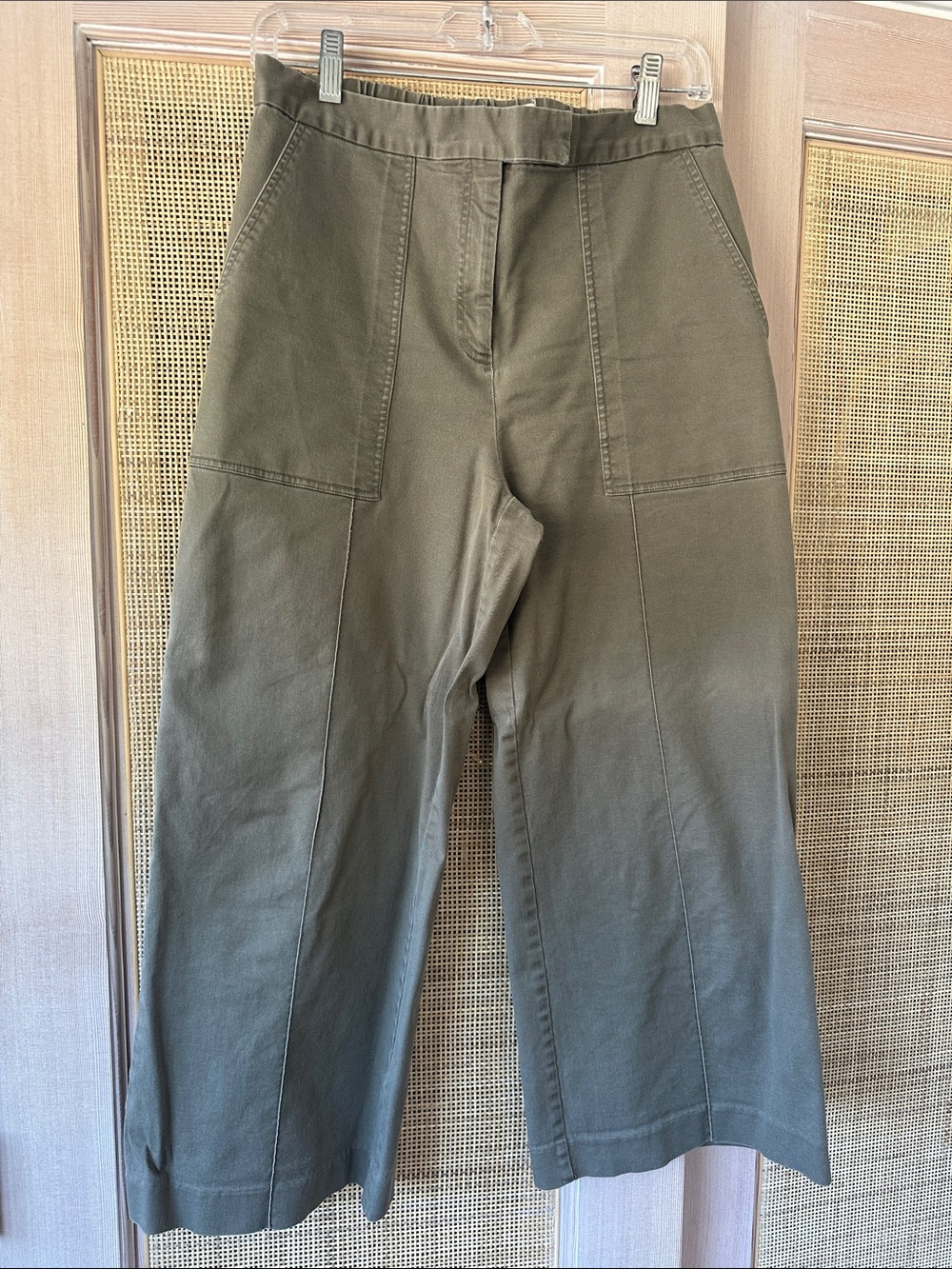 The Reset Olive Utility Wide-Leg Chinos